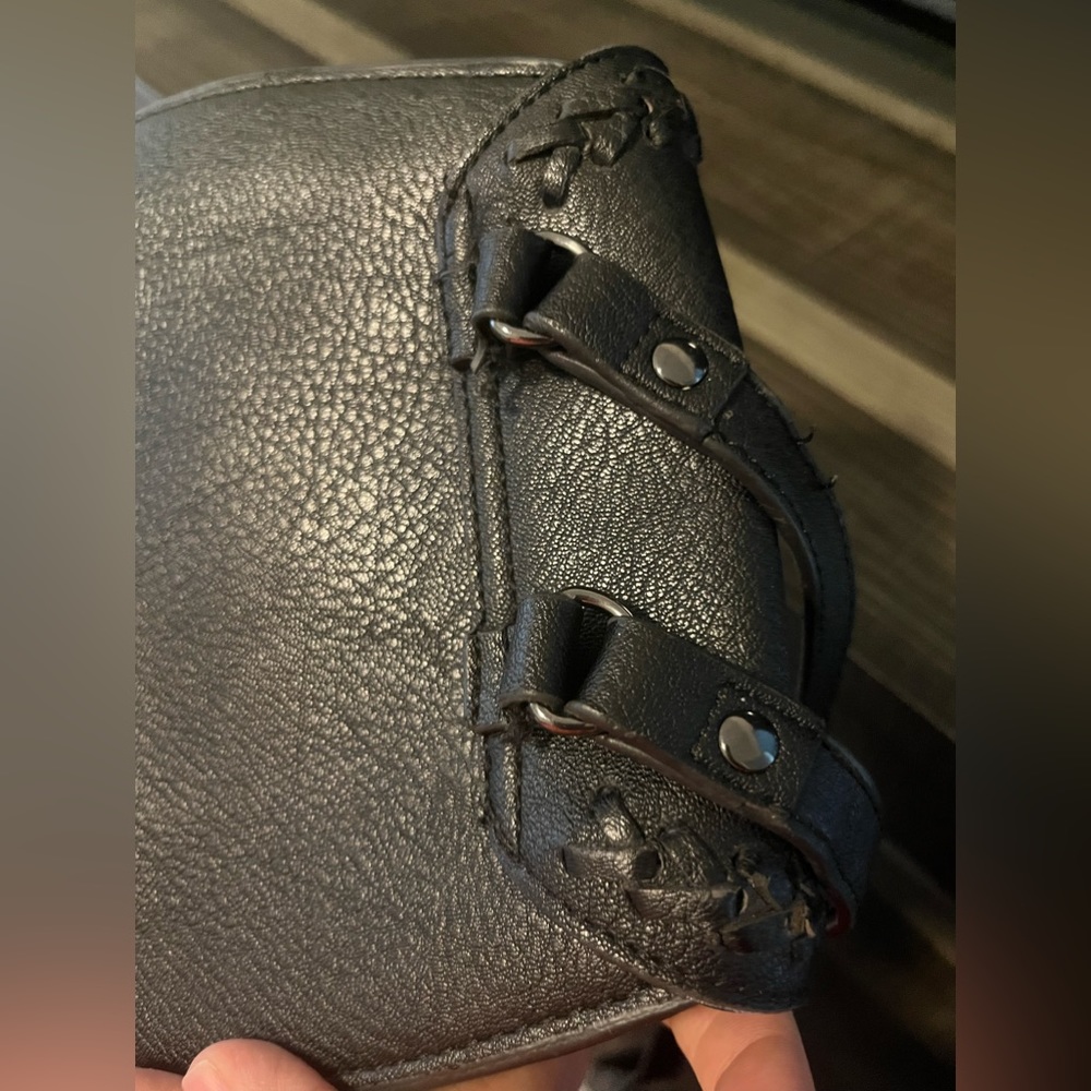 Bcbgeneration Smooth Black Leather Crossbody Purs… - image 7